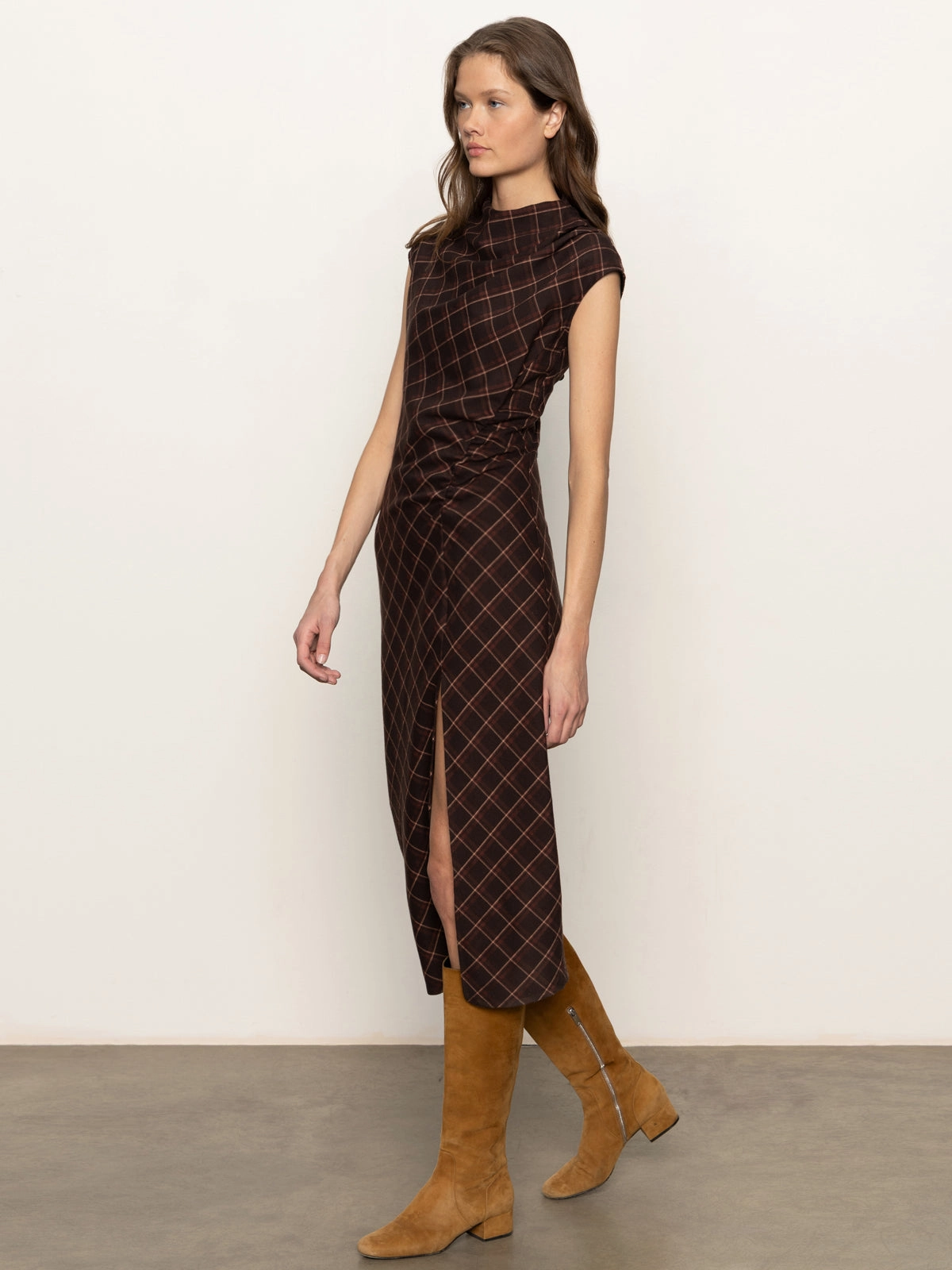 Autumns Best Dress Cocoa Plaid Modern Staple