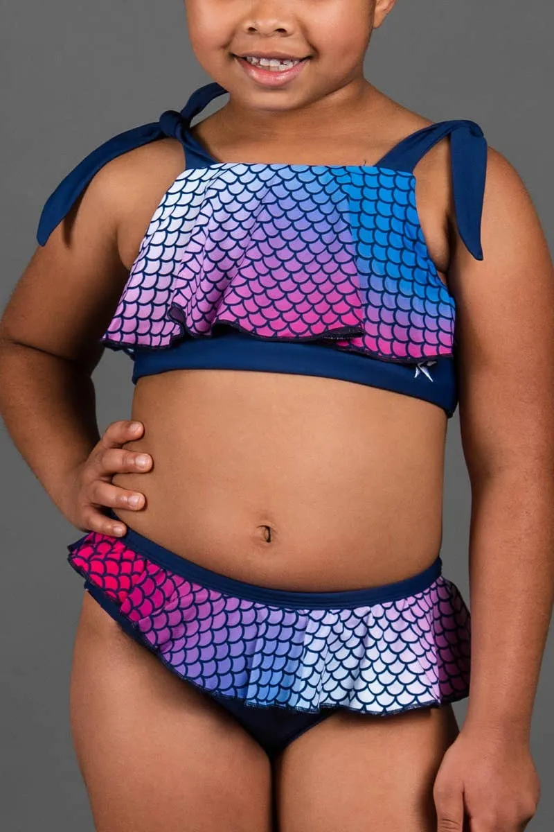 Ava Bikini Top in Navy Mermaid