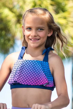Ava Bikini Top in Navy Mermaid