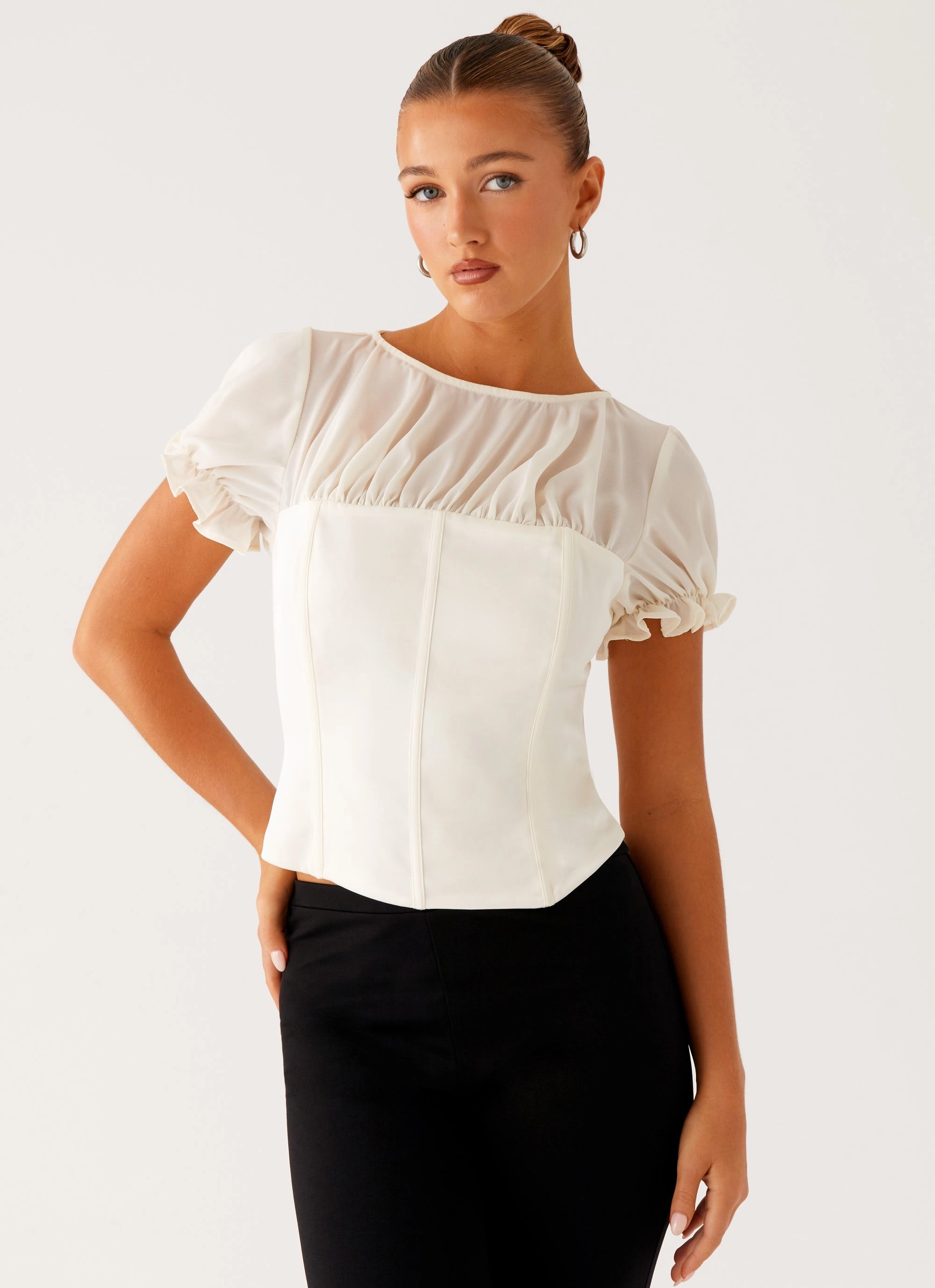 Avalee Top - Ivory Organic Cotton Fiber