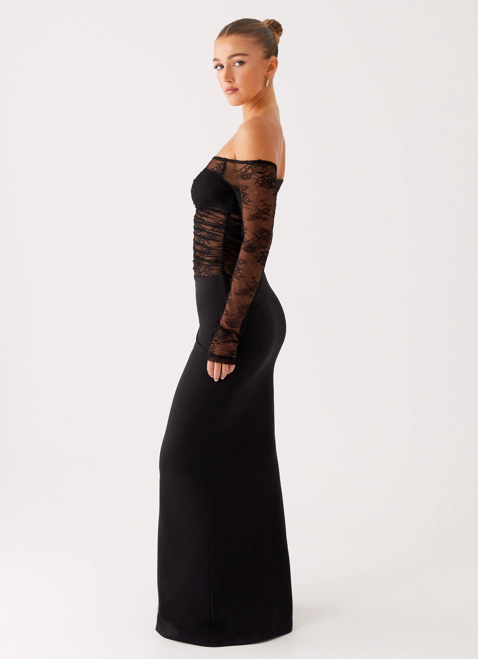 Sheer Light Avi Maxi Dress - Black
