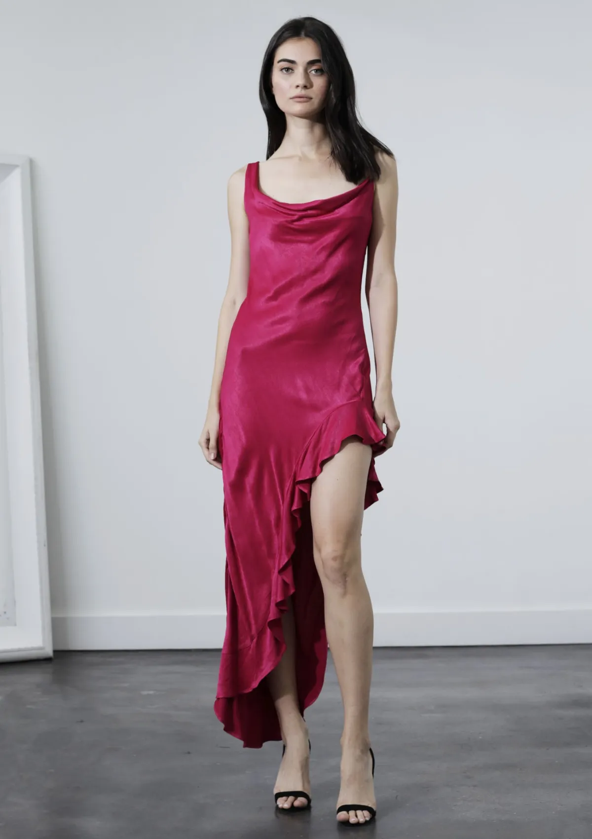 Azelea Midi Dress - Hot Pink Winter Wrap