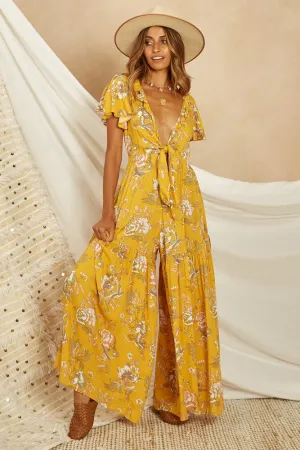 Aztec Jumpsuit Mustard
