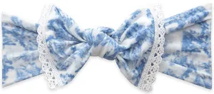 Baby Bling Vintage Wallpaper Lace Trimmed Printed Knot Headband