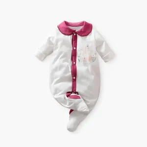 Baby clothes lace collar Footsies Cotton Long Sleeve Baby girls romper Infant pajamas 0-3M 19847458