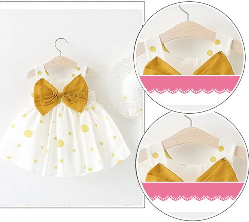 Baby Girl Summer Clothes Infant Dresses Short Sleeve Overall Skirt Hat for 3 Months to 24 Months Girls Birthday Easter