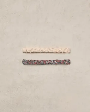 Baby Headband Set - Berry Garden & Natural Swiss Dot