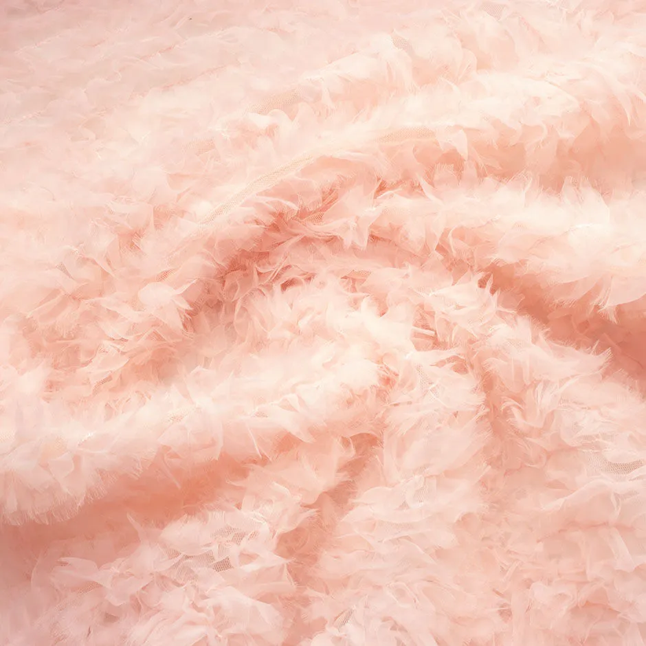 Baby Pink Hand Cut Organza Tulle