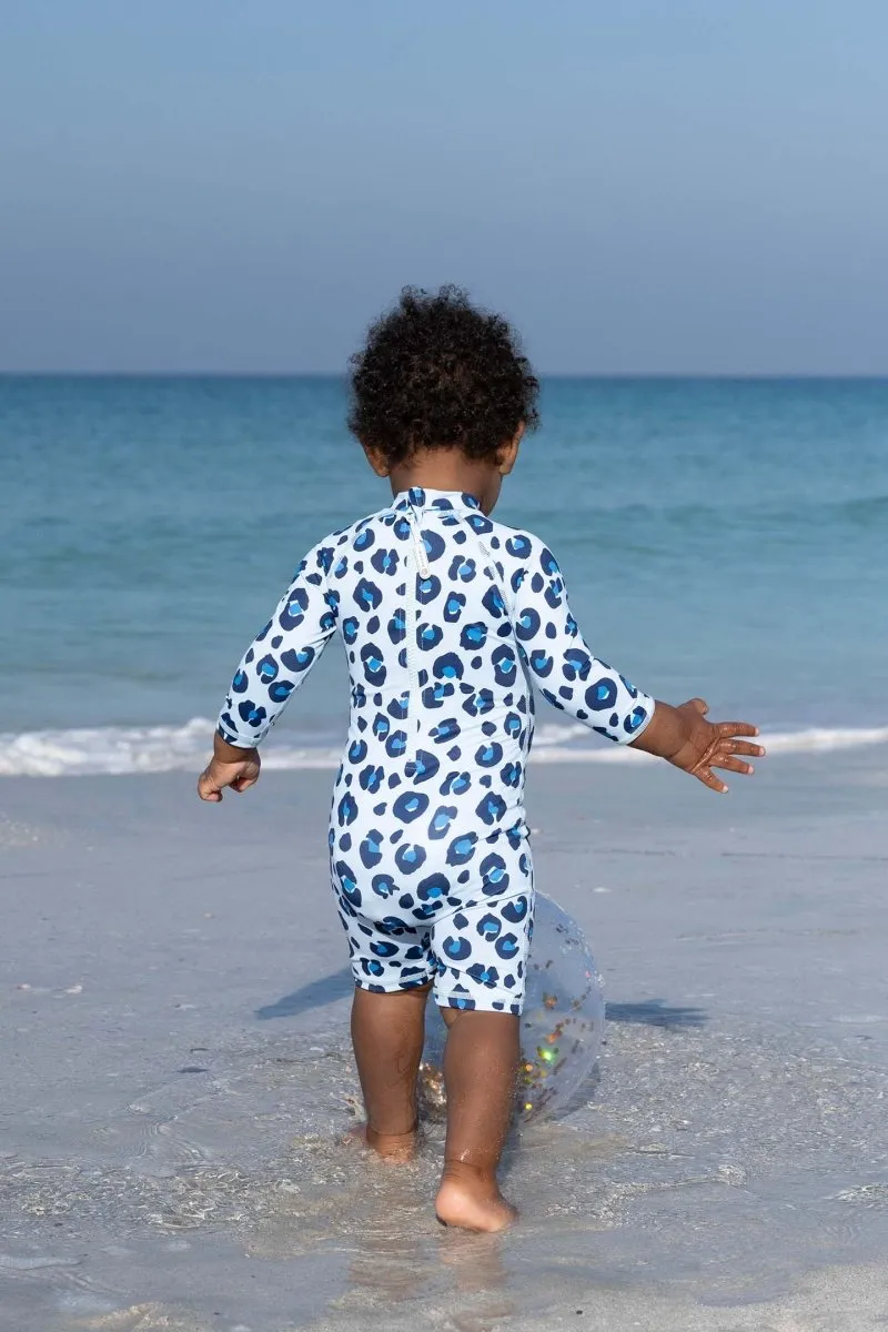 Baby Swimsuit - Animal Print Blue