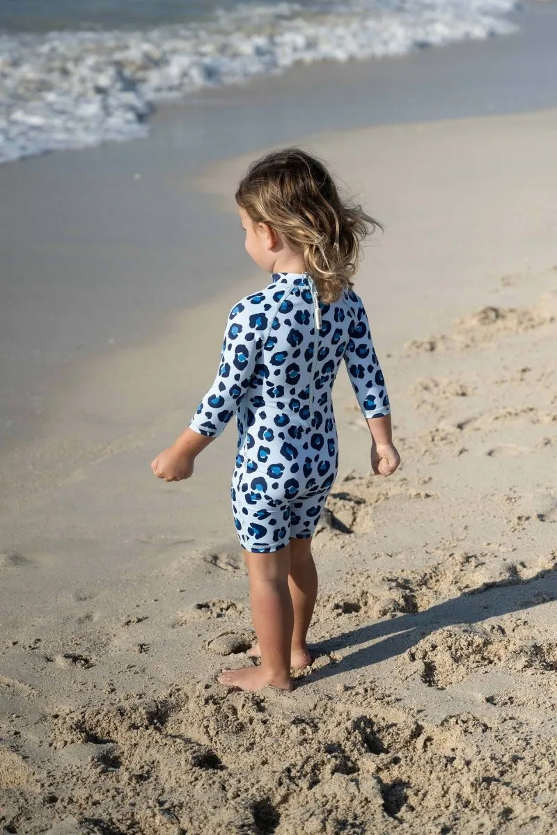 Baby Swimsuit - Animal Print Blue