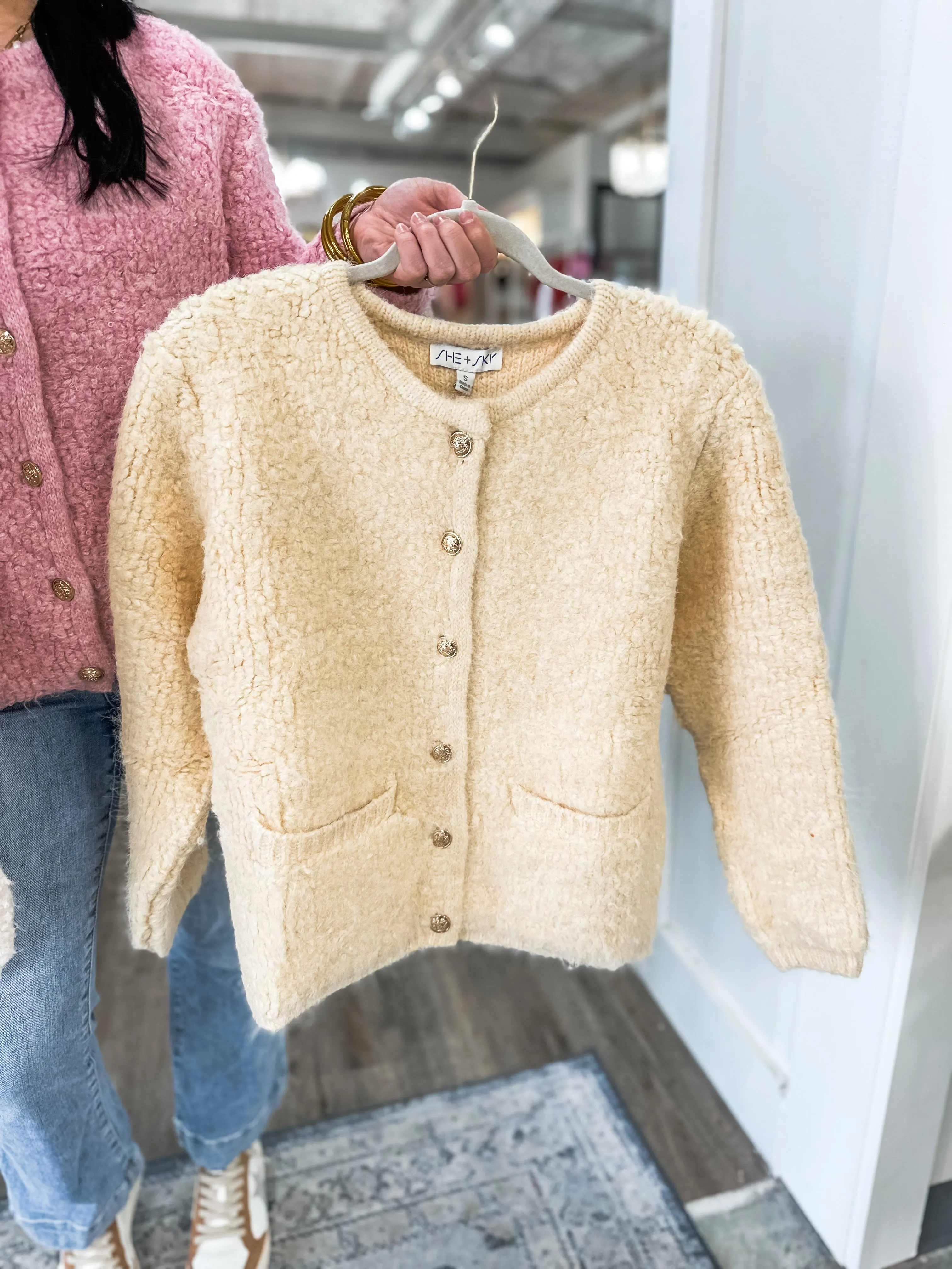 Baby Yellow Tiffany's Breakfast Sweater Long Sleeve Button Down Cardigan