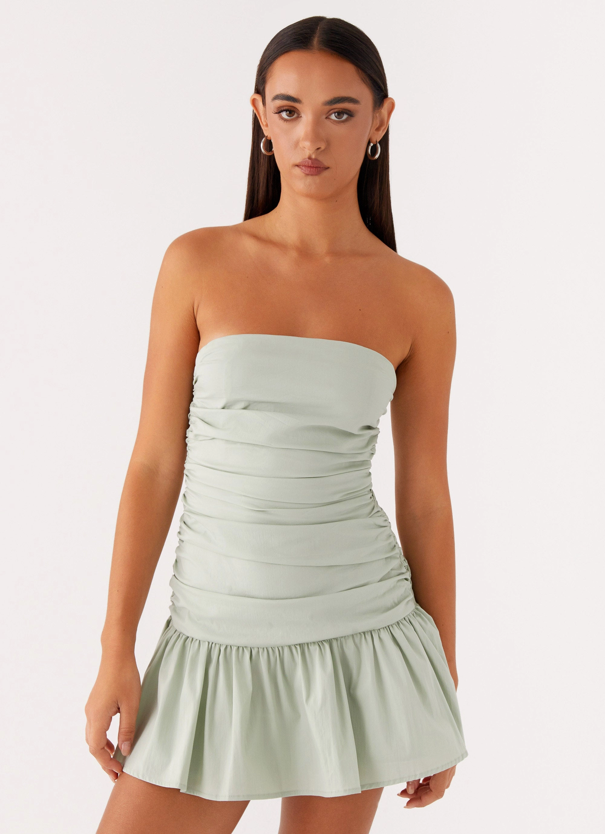 Carmel Mini Dress - Sage Relax Tones