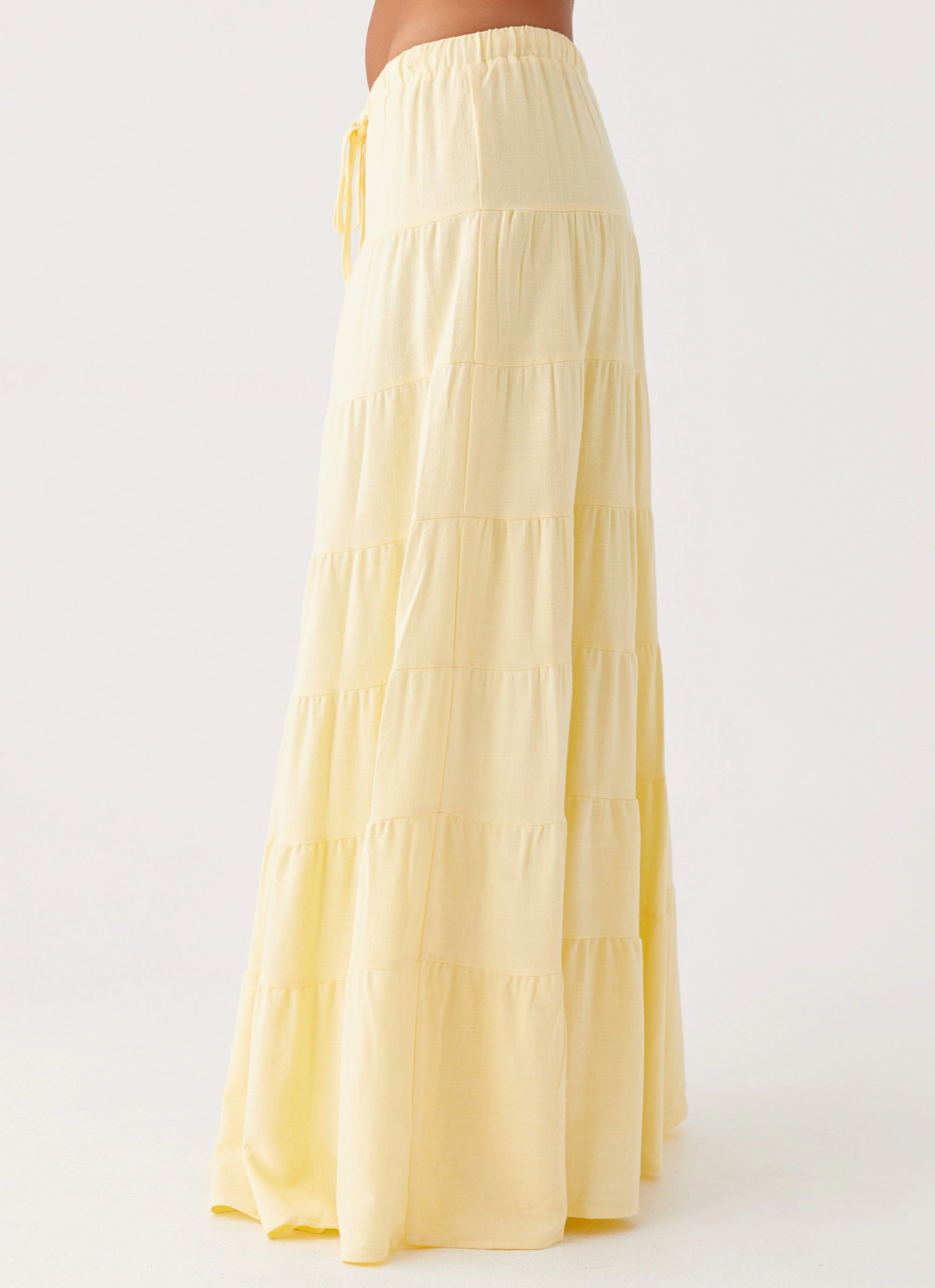 Sustainable Innovation Custom made Mariella Linen Maxi Skirt - Yellow