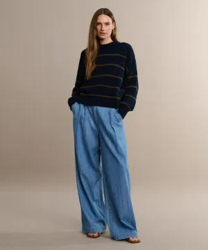 Bamboo Charcoal Fiber Denim Newport Trouser Chic Look Denim Newport Trouser