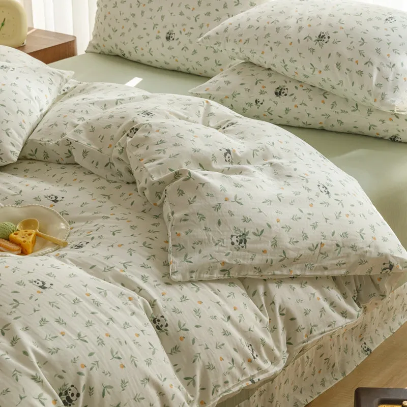 Bamboo Forest Panda Bedding Set
