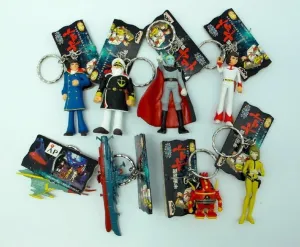 Banpresto Star Blazers Space Battleship Yamato 8 Key Ring Chain Holder Figure Set