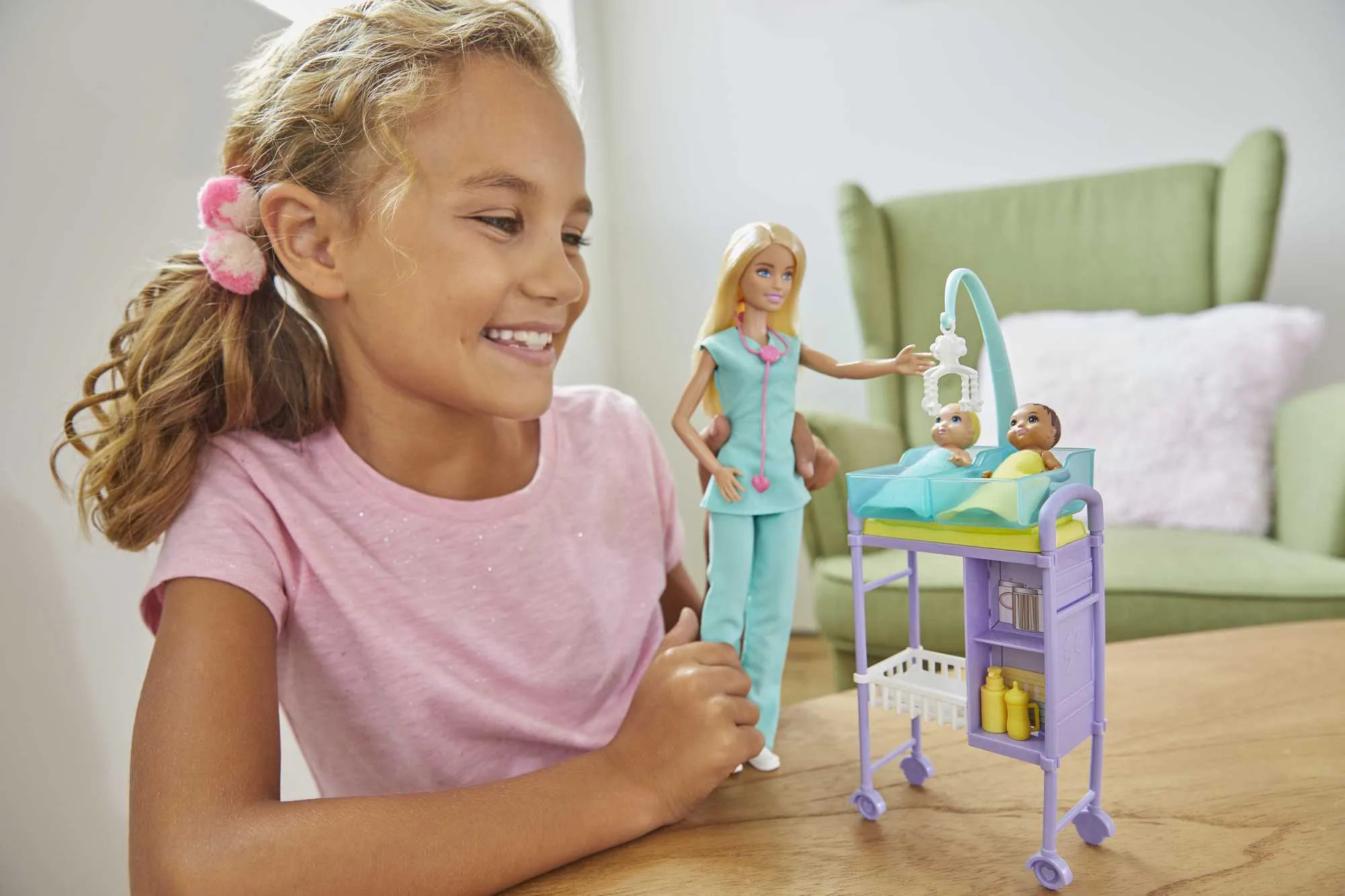 Barbie Careers Baby Doctor Playset With Blonde Doll, 2 Infant Dolls, Toy Pieces