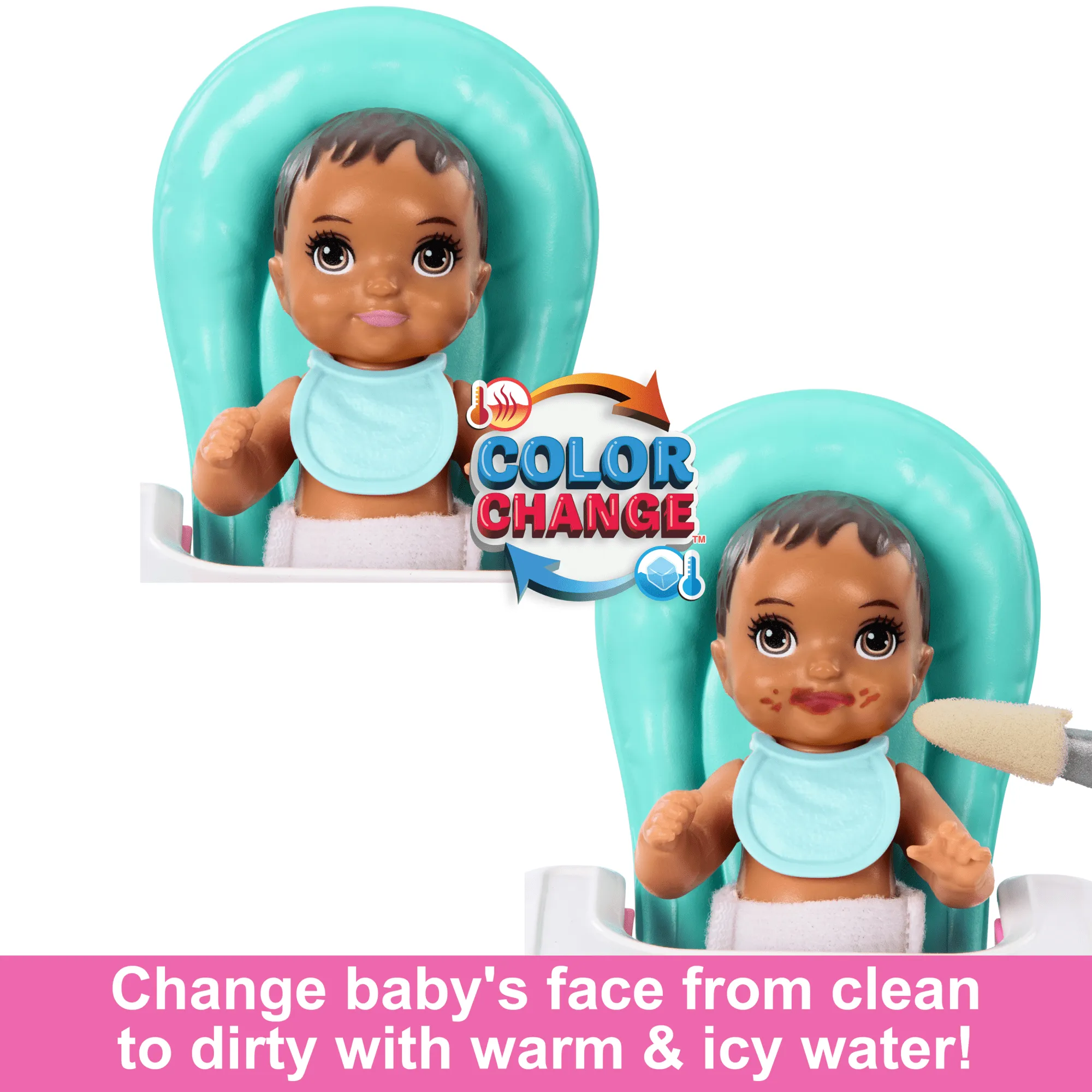 Barbie Skipper Babysitters Inc & Playset, Includes Doll, Baby, And Mealtime Accessories, 10 Piece Set