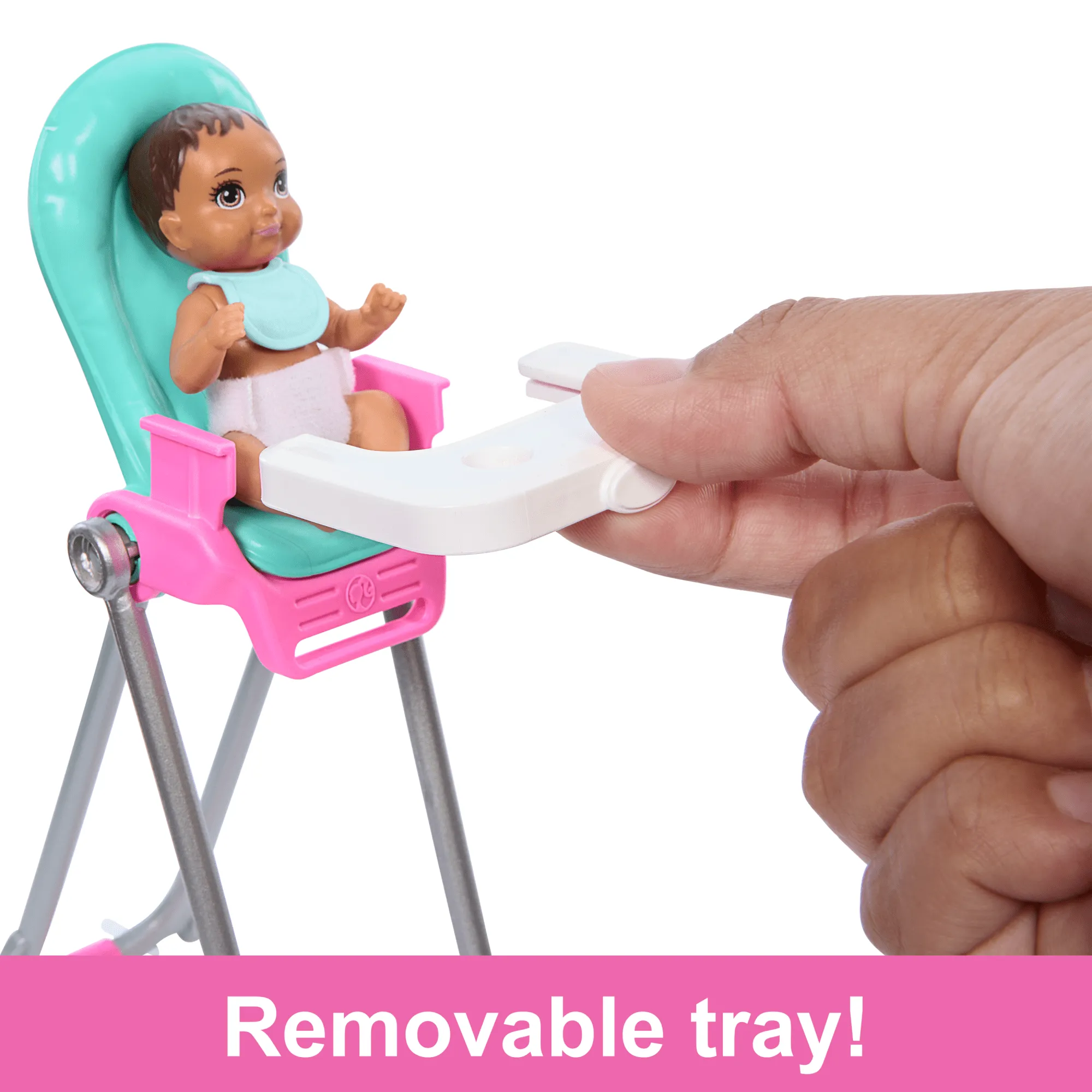 Barbie Skipper Babysitters Inc & Playset, Includes Doll, Baby, And Mealtime Accessories, 10 Piece Set