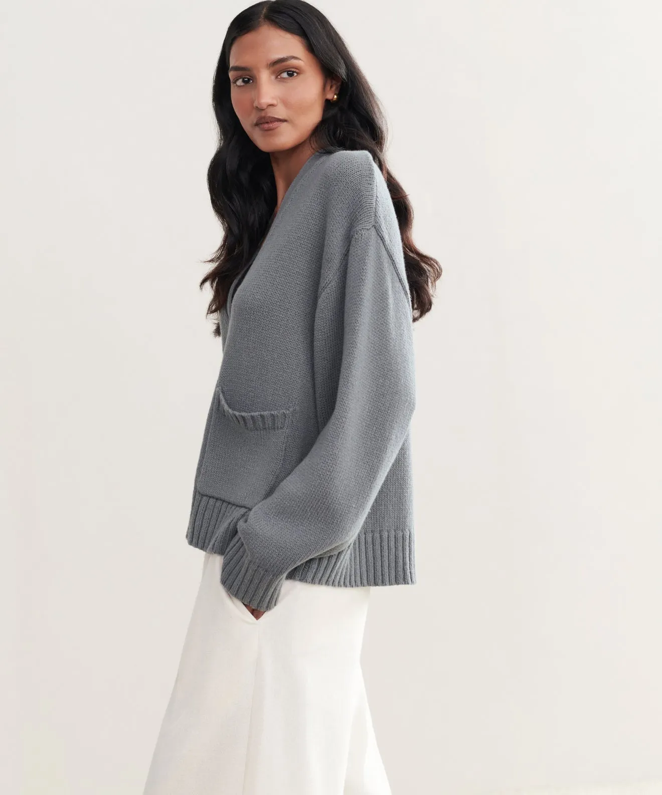 WrinkleResistant Reinforced Hemline Barrett Cardigan