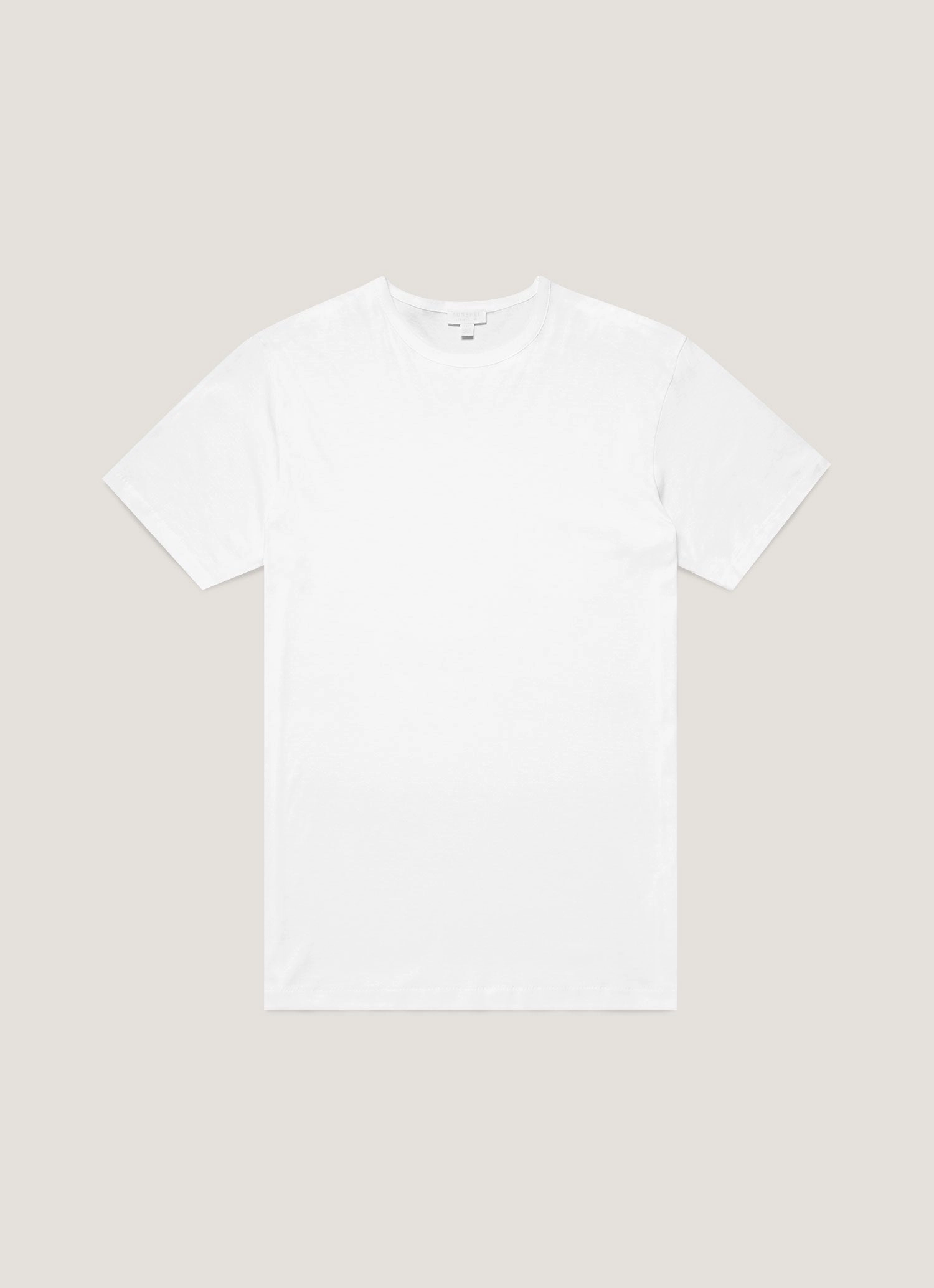 Cozy Vibe Wear Stretch Knit Men's Sea Island Cotton T-shirt in White
