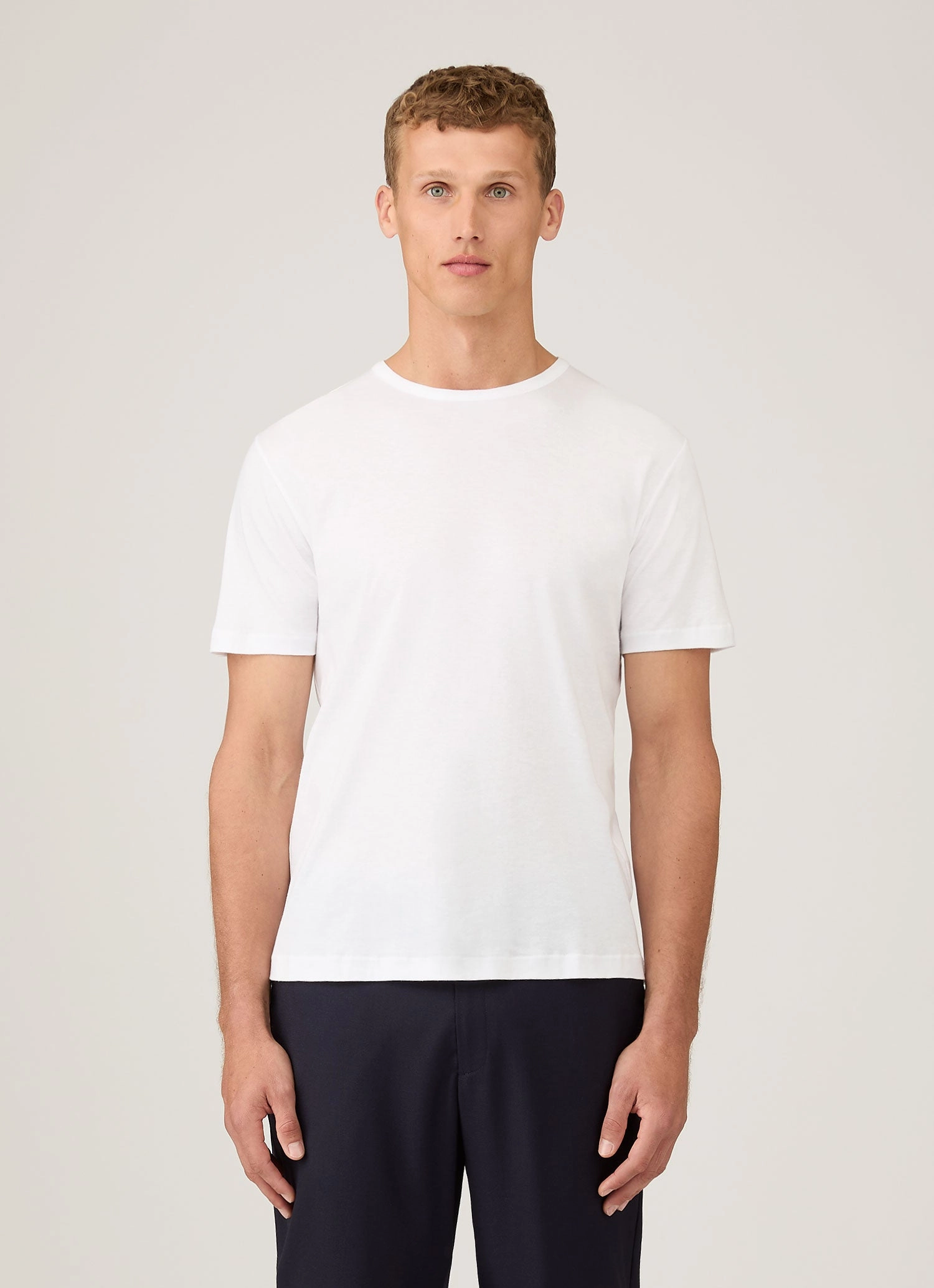 Men's Sea Island Cotton T-shirt in White MicroPiqueKnit Perfect Comfort Wear