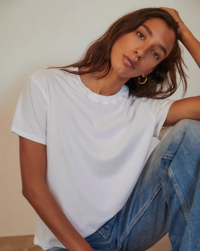 Basic Crew Neck Tee MicrofiberTexture Cozy Sweater TaglessLabel Basic Crew Neck Tee