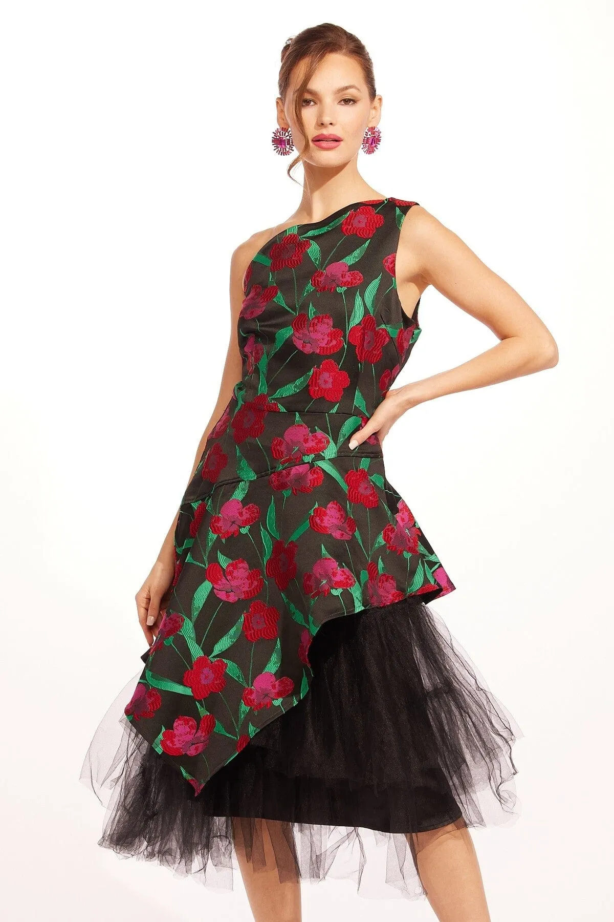 Basque Dress - Roses and Thorns Mature Glam