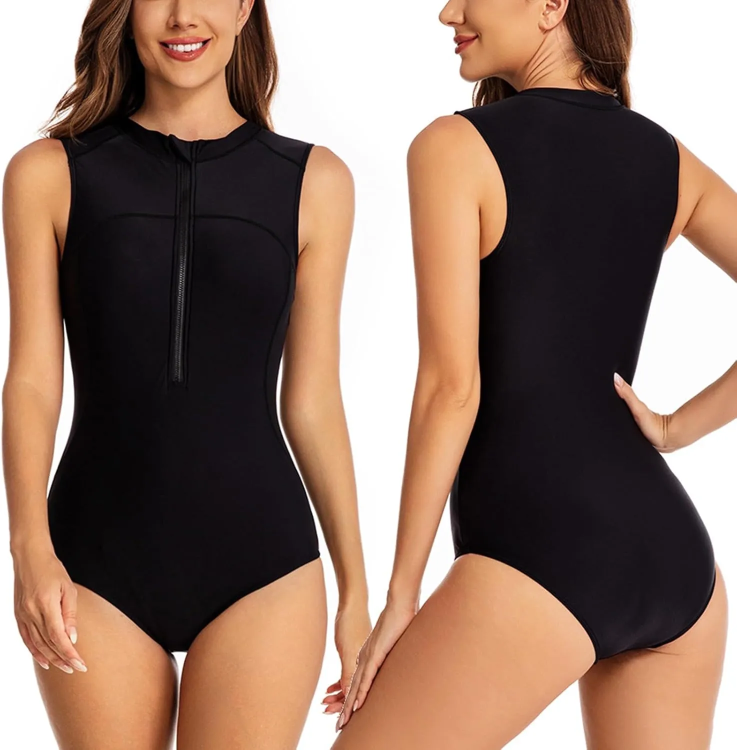 Bathing Suit for Women One Piece Strapless Swimsuits Push up Bathing Suit Retro Ruched Vintage Padded Swimwear