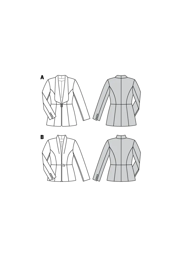 BD6376 Women's Blazers Pattern