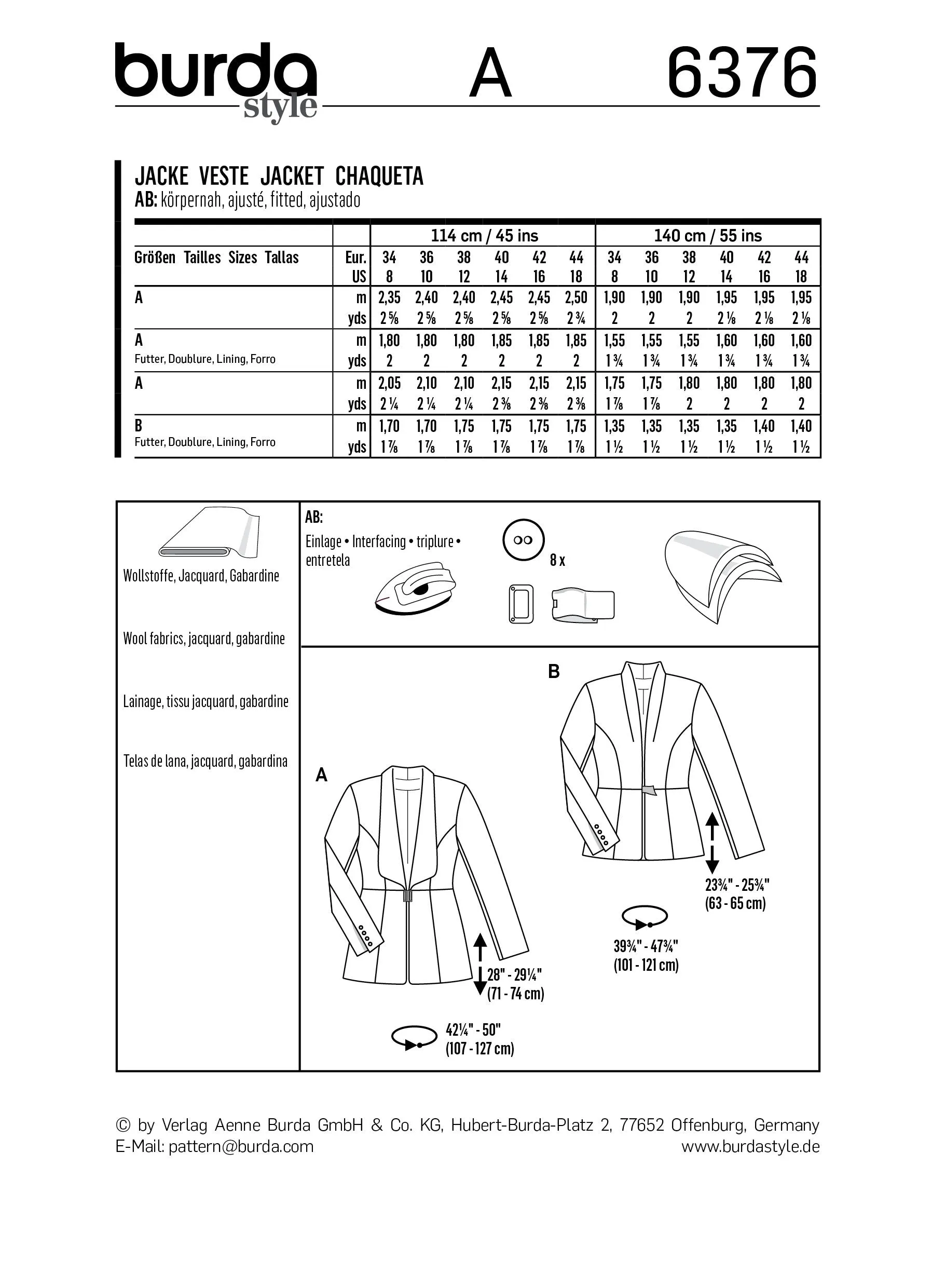 BD6376 Women's Blazers Pattern