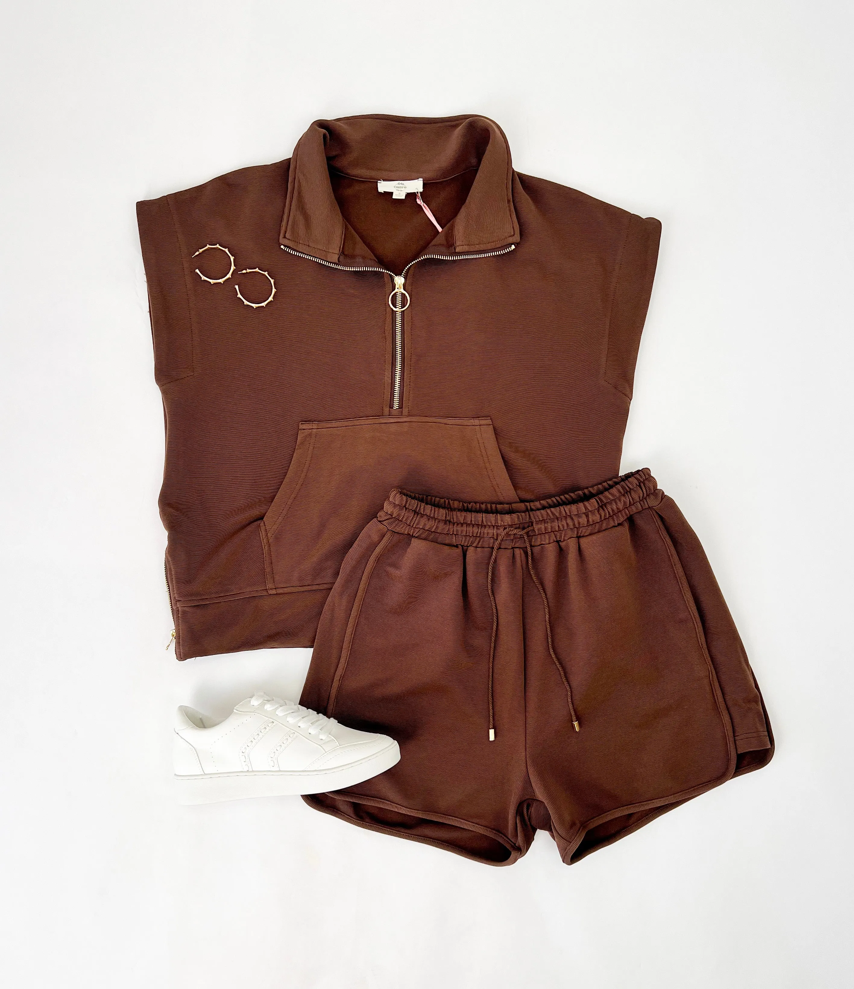 BE GOOD TO ME BROWN PULLOVER KNIT TOP