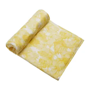 BEACH TOWEL FLOWERS YELLOW