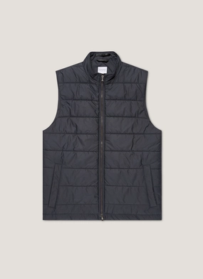 Beach - friendly Men's Insulated Gilet in Navy Weatherproof Layer Men's Insulated Gilet in Navy