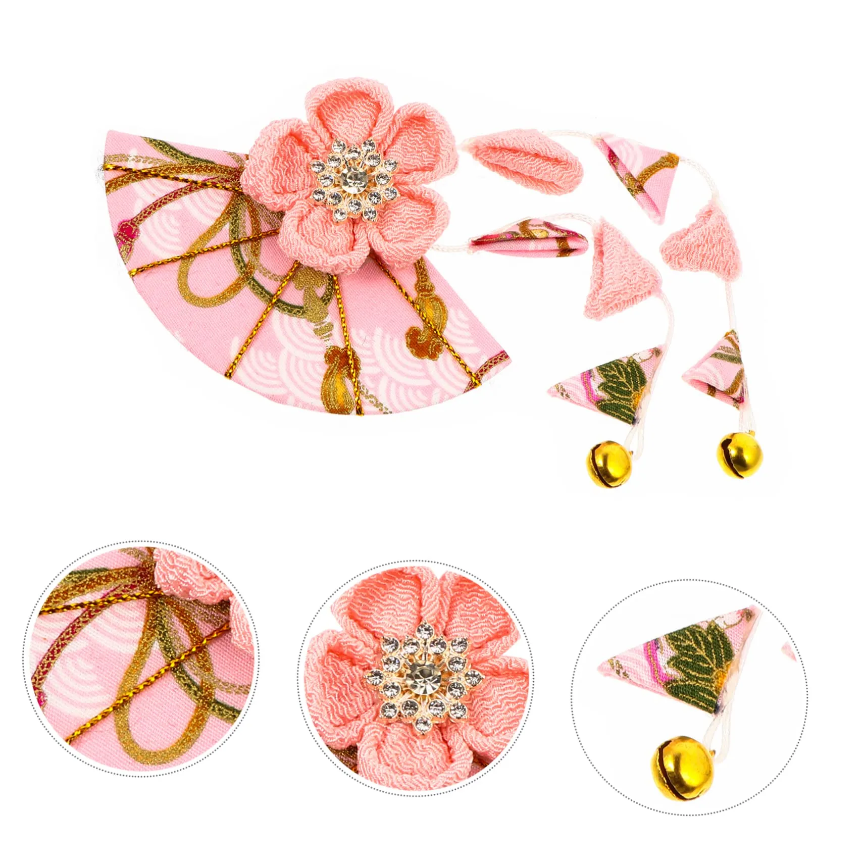 Beatifufu 1pc Japanese Style Headgear Japanese Hair Pin Toilet Stickers Decals Flower Jewelry Goody Hair Clips for Women Japanese Hair Accessories Alloy Cloth Flowers Bathrobe