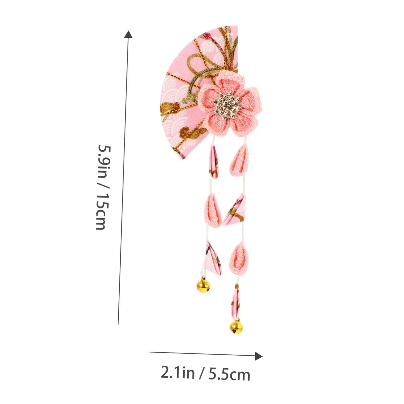 Beatifufu 1pc Japanese Style Headgear Japanese Hair Pin Toilet Stickers Decals Flower Jewelry Goody Hair Clips for Women Japanese Hair Accessories Alloy Cloth Flowers Bathrobe