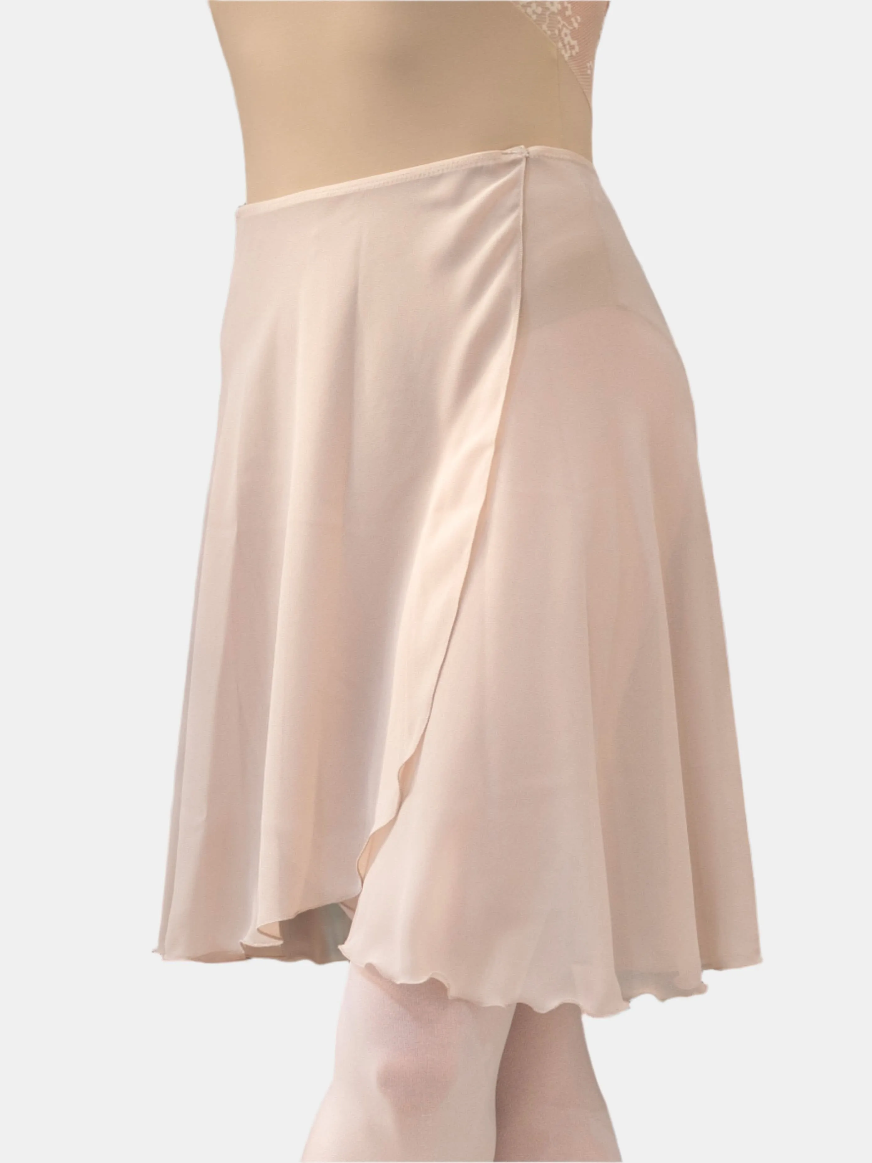 Beige Wrap Long Dance Skirt MP339