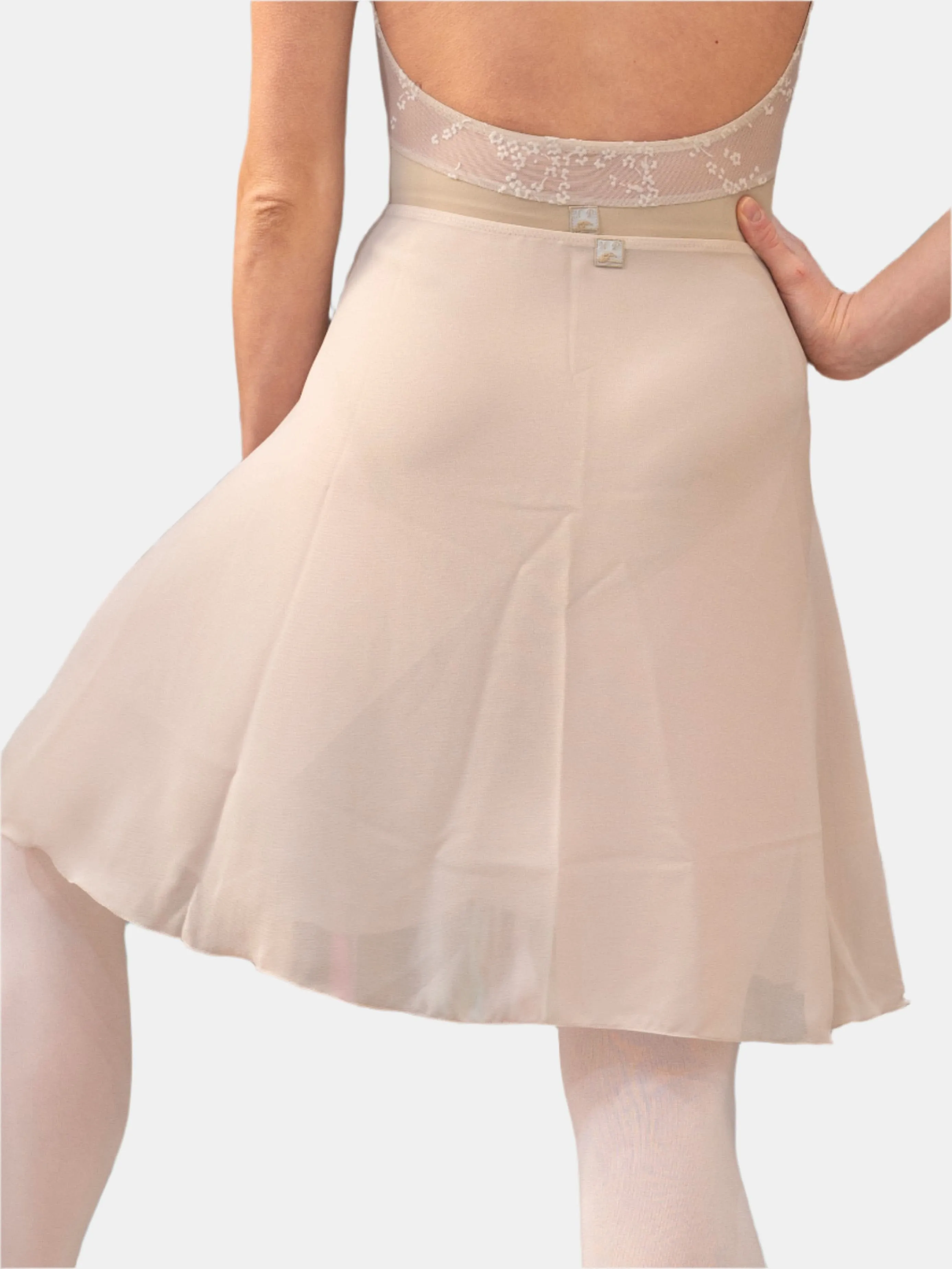 Beige Wrap Long Dance Skirt MP339