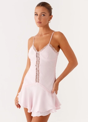 Bell Sleeve Roya Mini Dress - Pink Roya Mini Dress - Pink Simple Elegance Tailored Mood