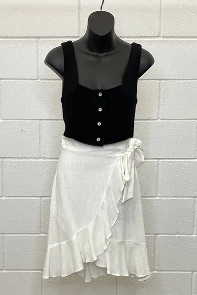 BELLA BLACK CROP | Top