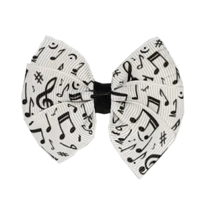 Bella Hair Bow - Music Notes