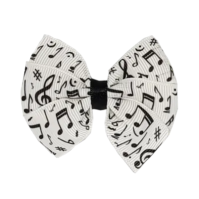 Bella Hair Bow - Music Notes