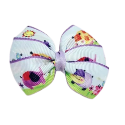 Bella Hair Bow - Springtime Hippo