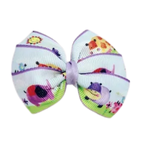 Bella Hair Bow - Springtime Hippo