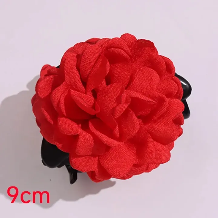 Bella Jumbo Rose Flower Claw Hair Clips