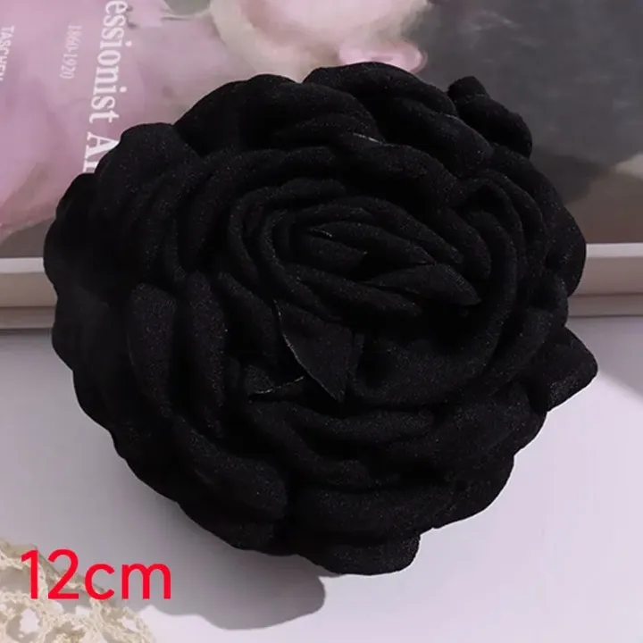 Bella Jumbo Rose Flower Claw Hair Clips