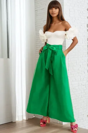 Belted Wide-Leg Pants - Poison Ivy Easy Layer Belted Wide-Leg Pants - Poison Ivy quick dry