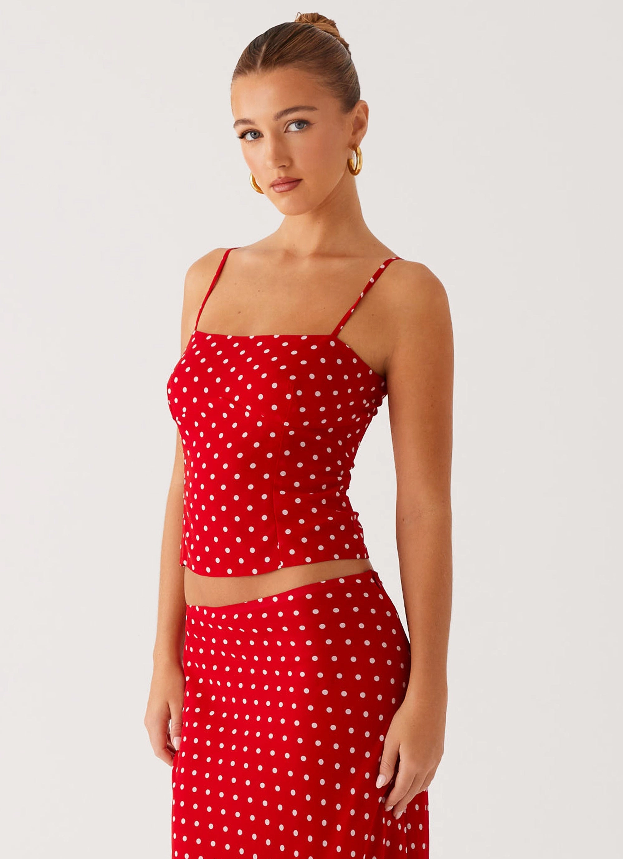 Architectural Tailoring Bendita Top - Red Polka Dot
