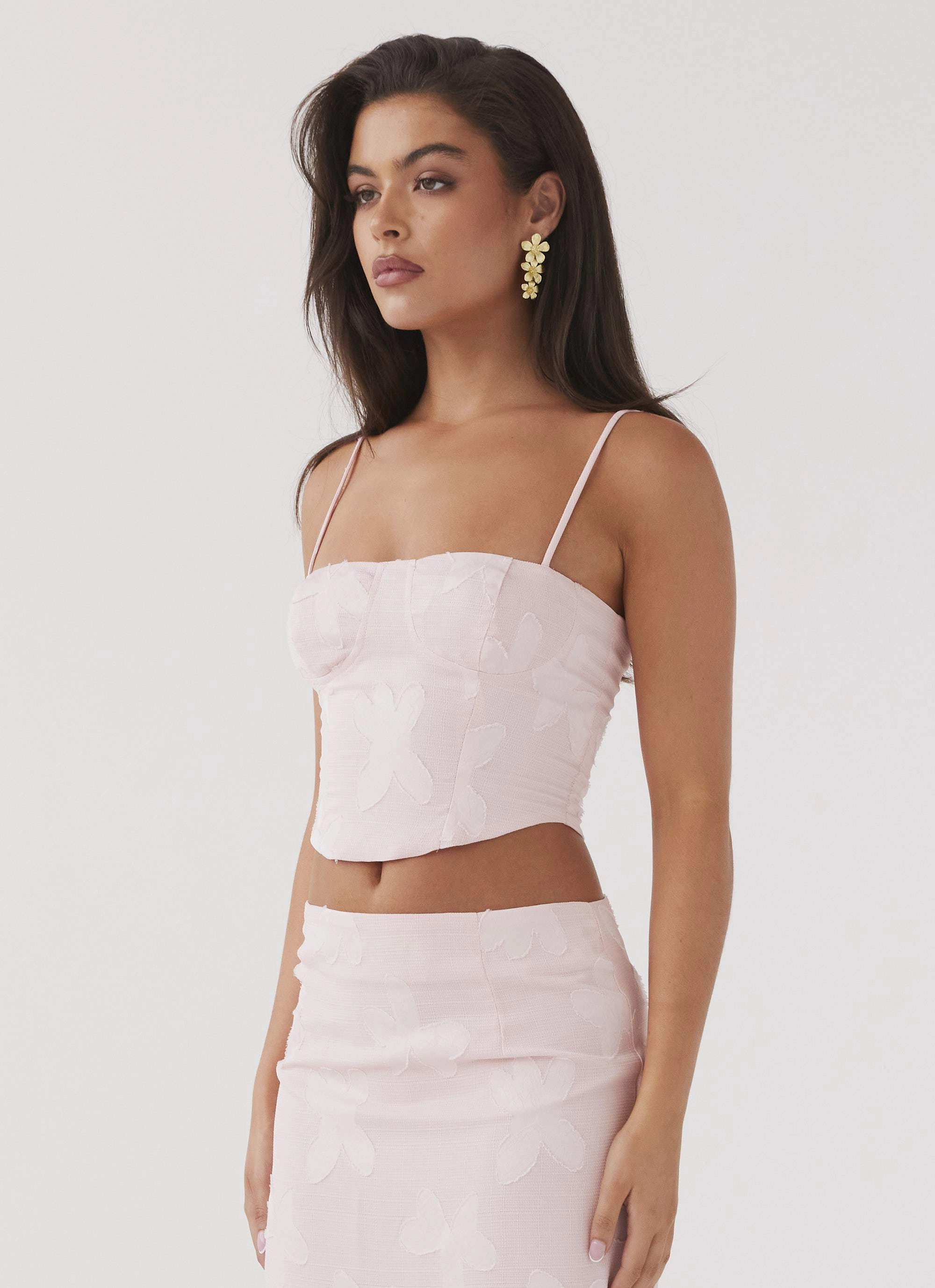 Best Love Lace Up Top - Pink Petal FadeResistant Dye