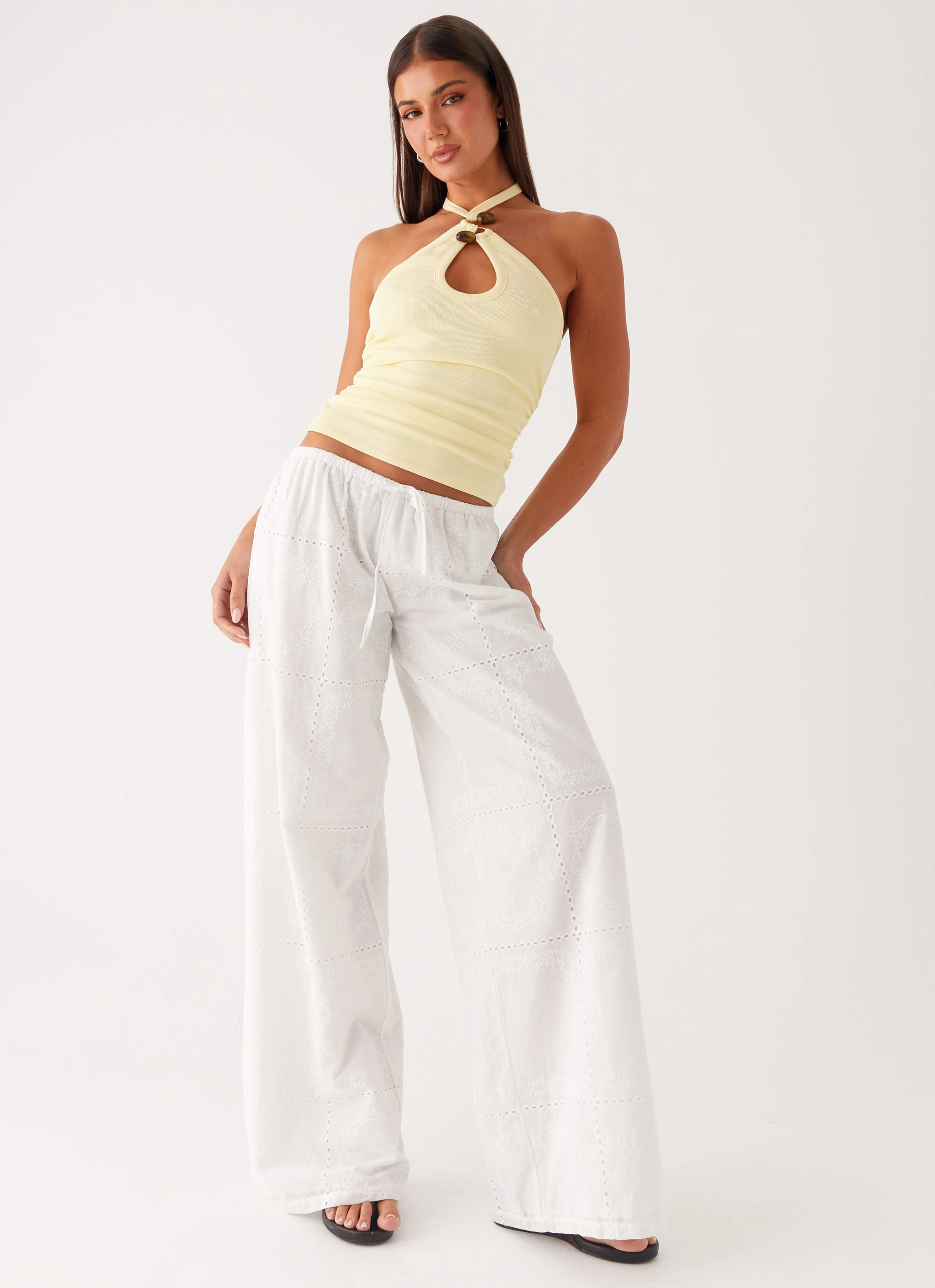 Bille Low Rise Pants - White Core Utility Layered Wear